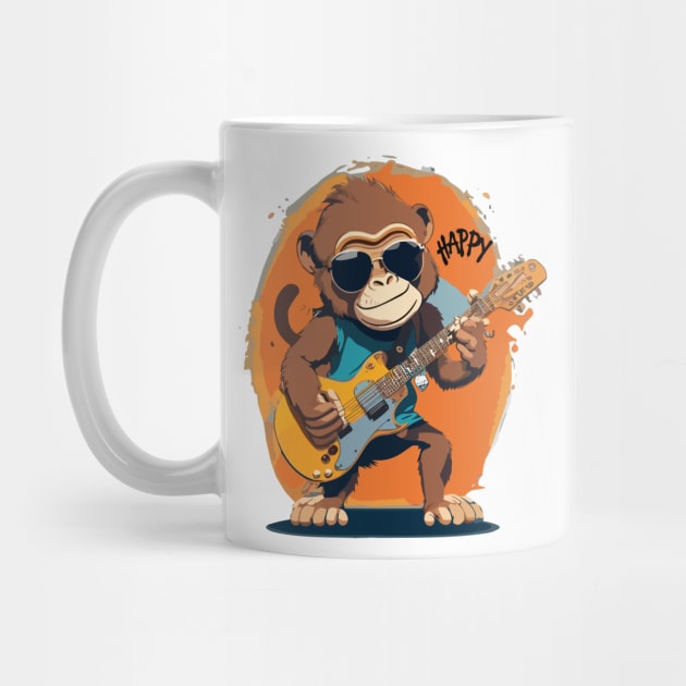 Monkey Play Guitar by ReaBelle